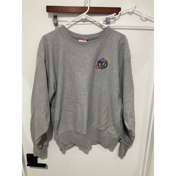 Discovery Kids TV Network Y2K Champion Reverse Weave Sweatshirt, Gray, Large - Picture 1 of 5